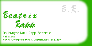 beatrix rapp business card